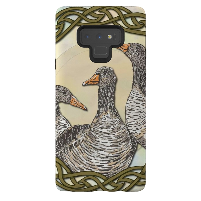 Galaxy Note 9 StrongFit Celtic Goose by Lotti Brown