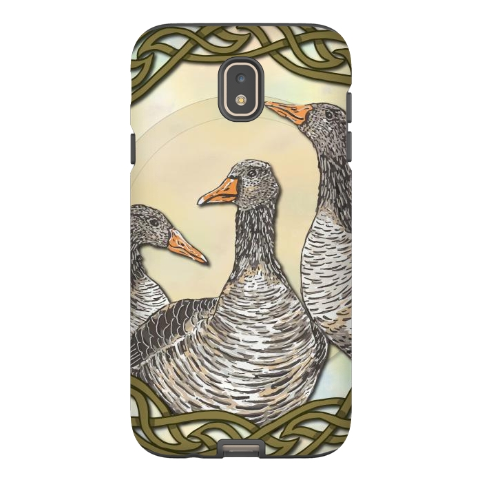 Galaxy J7 StrongFit Celtic Goose by Lotti Brown
