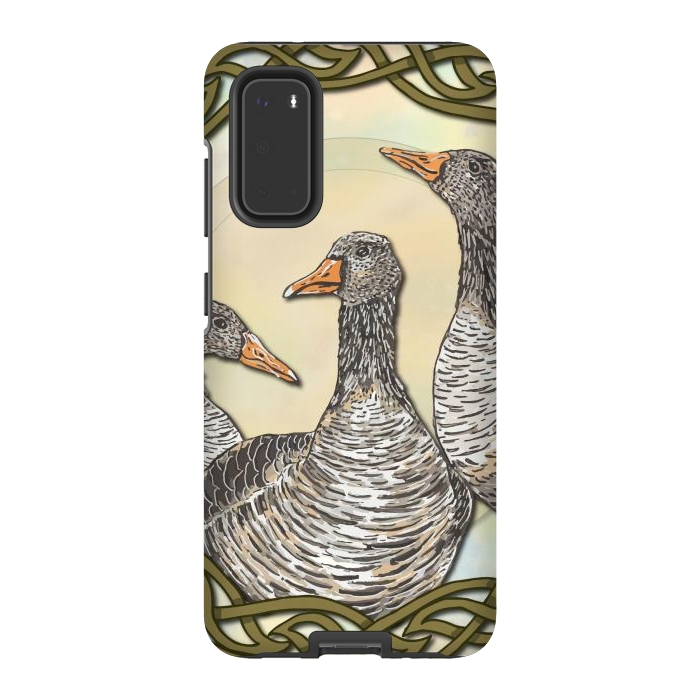 Galaxy S20 StrongFit Celtic Goose by Lotti Brown