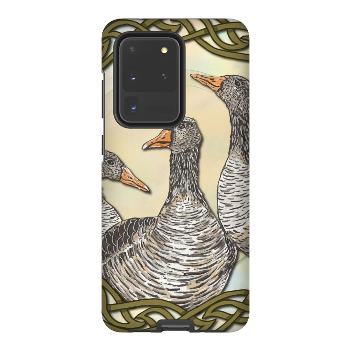 Galaxy S20 Ultra StrongFit Celtic Goose by Lotti Brown