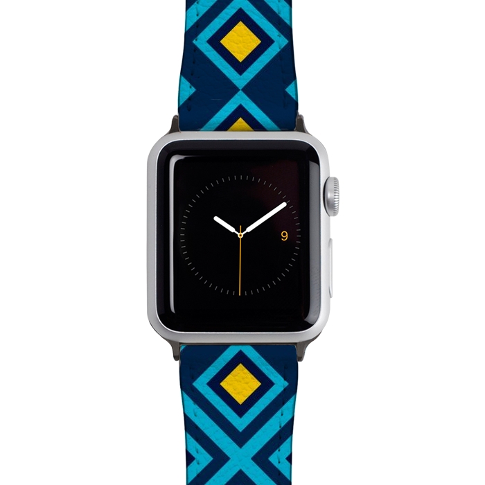 Watch 38mm / 40mm Strap PU leather Geometric Abstract Diamond by TMSarts