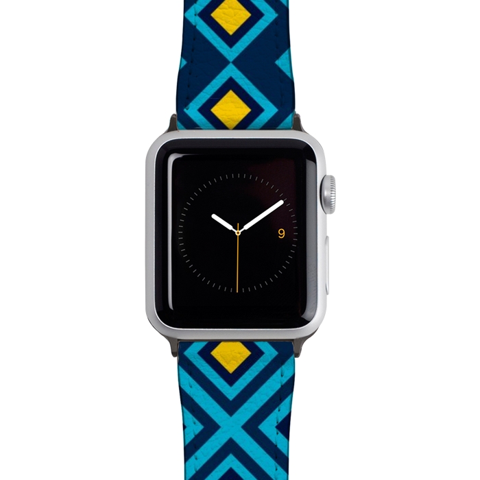 Watch 42mm / 44mm Strap PU leather Geometric Abstract Diamond by TMSarts