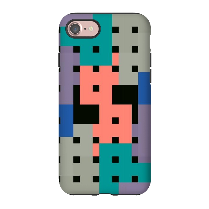 iPhone 7 StrongFit Geo Repeat Squares by TMSarts