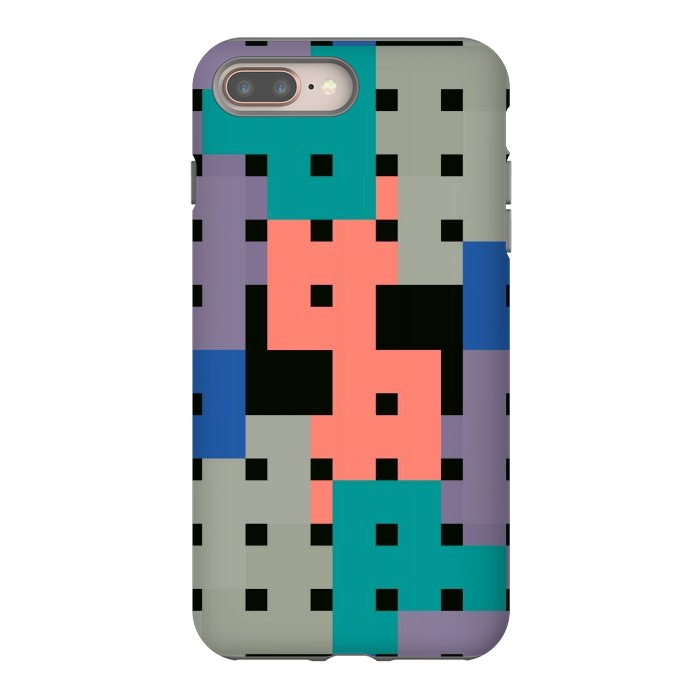 iPhone 7 plus StrongFit Geo Repeat Squares by TMSarts