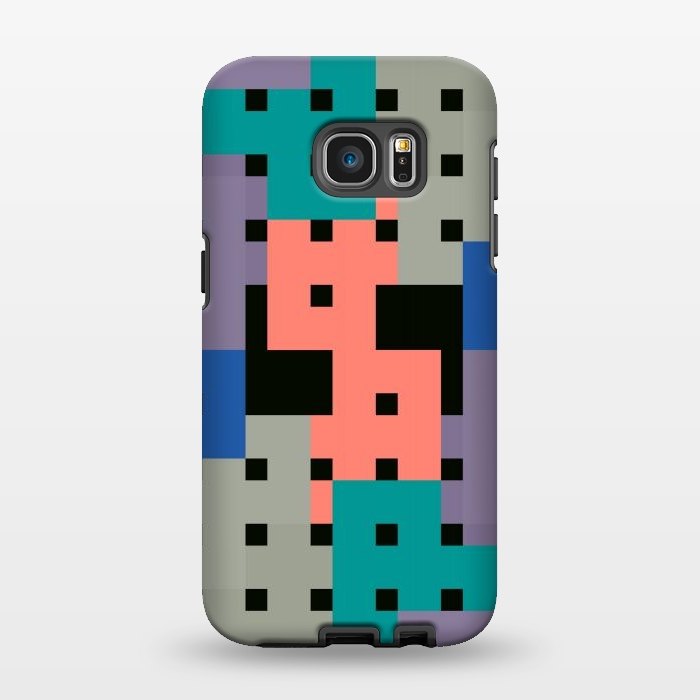 Galaxy S7 EDGE StrongFit Geo Repeat Squares by TMSarts