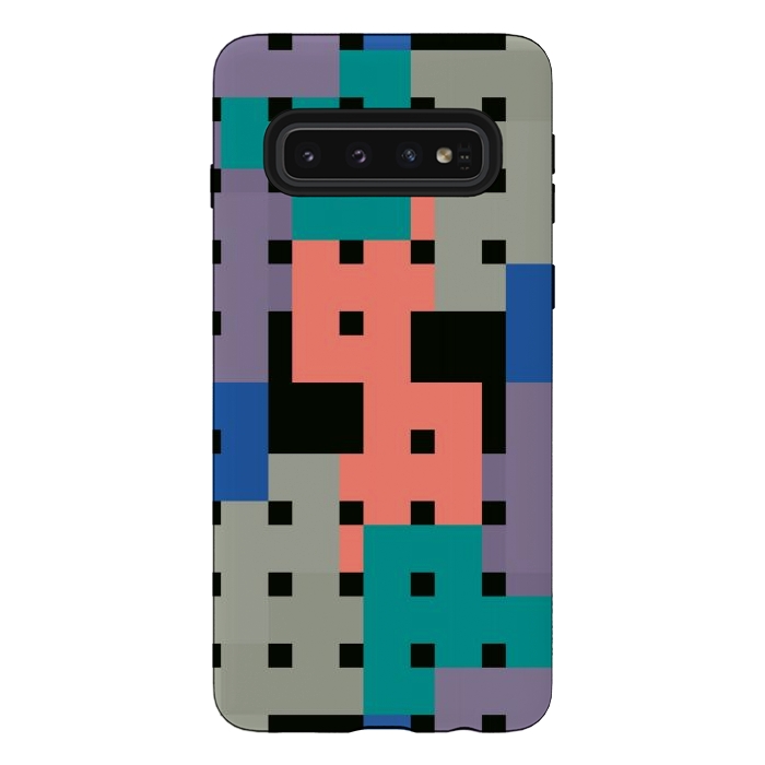 Galaxy S10 StrongFit Geo Repeat Squares by TMSarts