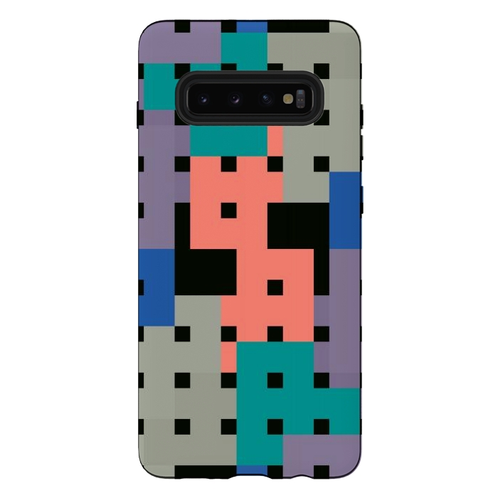 Galaxy S10 plus StrongFit Geo Repeat Squares by TMSarts