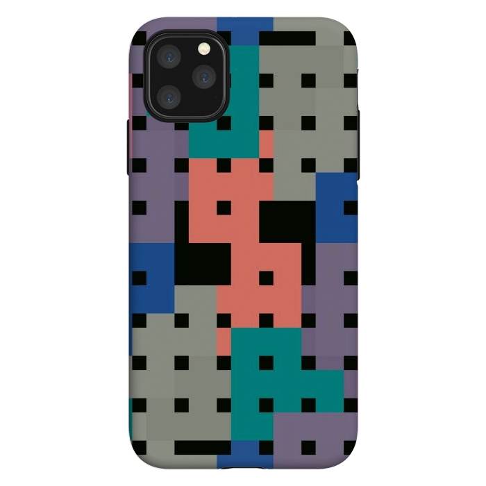 iPhone 11 Pro Max StrongFit Geo Repeat Squares by TMSarts