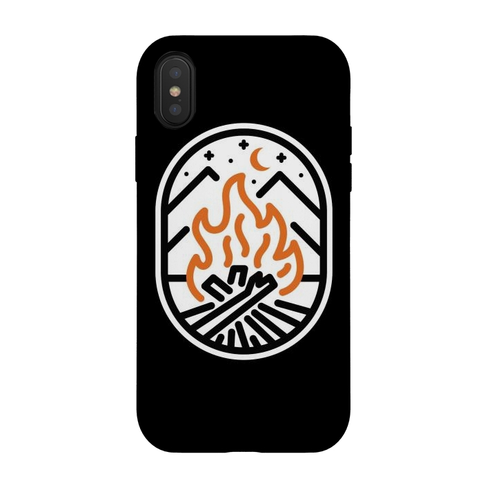 iPhone Xs / X StrongFit Camp Fire 1 by Afif Quilimo