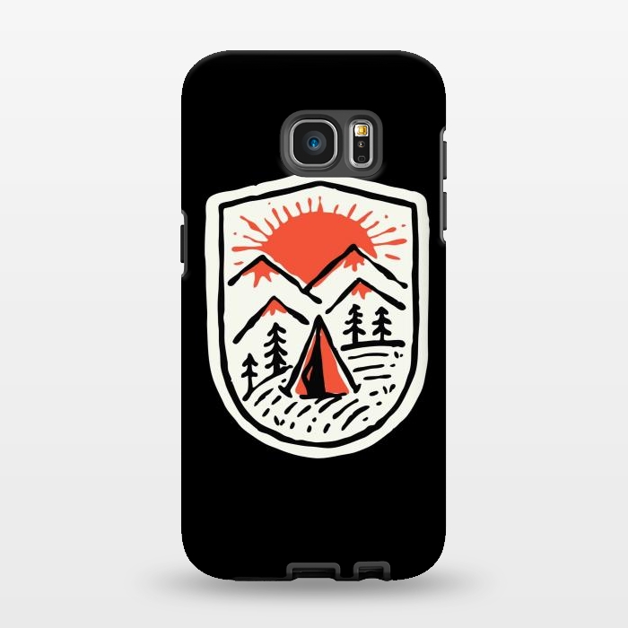 Galaxy S7 EDGE StrongFit Sunset Camp Hand Drawn by Afif Quilimo