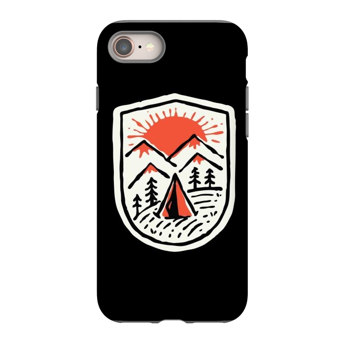 iPhone SE StrongFit Sunset Camp Hand Drawn by Afif Quilimo