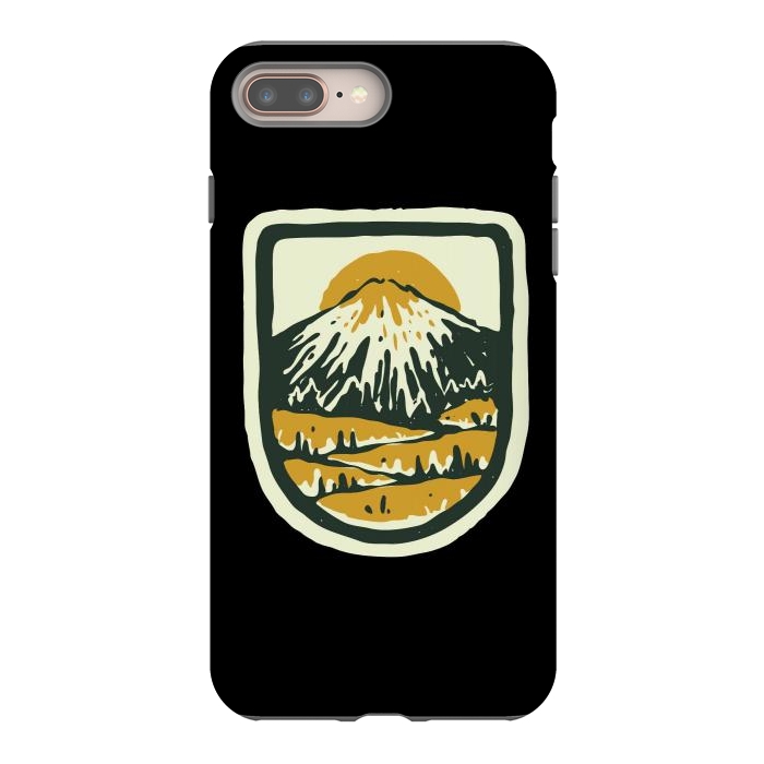 iPhone 8 plus StrongFit Mountain Hand Drawn by Afif Quilimo