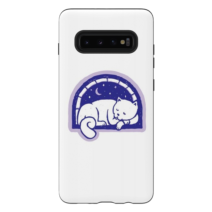 Galaxy S10 plus StrongFit Cat Sleep by Afif Quilimo