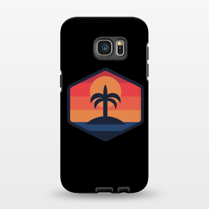 Galaxy S7 EDGE StrongFit Sunset Beach Island by Afif Quilimo