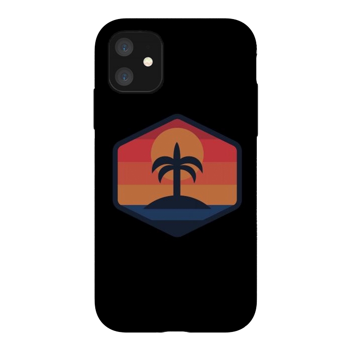iPhone 11 StrongFit Sunset Beach Island by Afif Quilimo