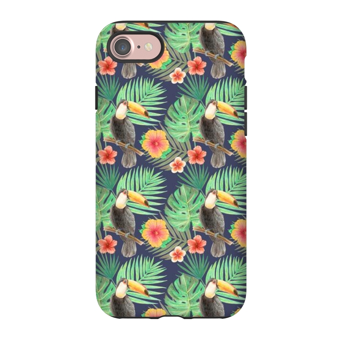 iPhone 7 StrongFit toucan bird in a jungle by Alena Ganzhela