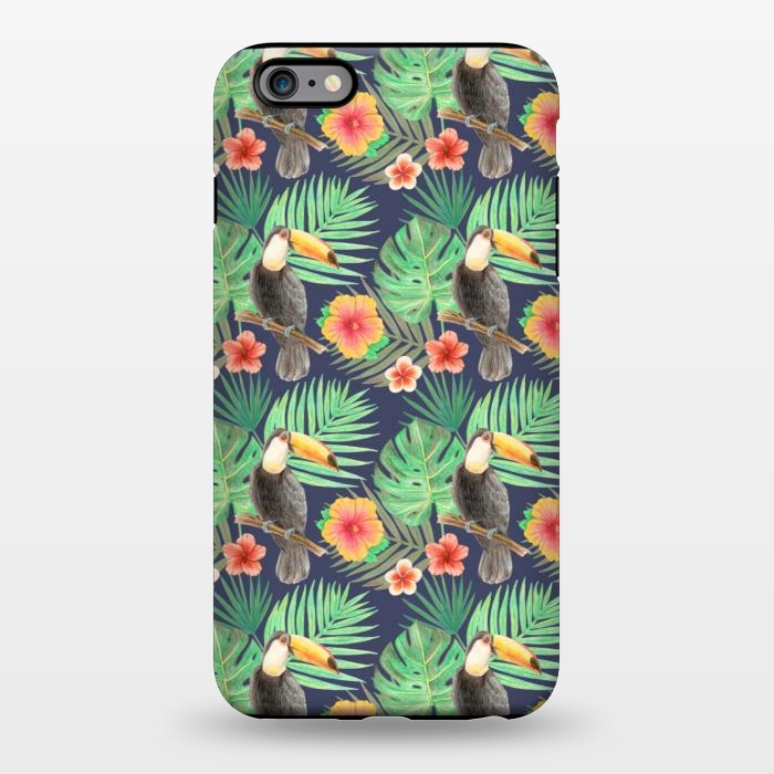 iPhone 6/6s plus StrongFit toucan bird in a jungle by Alena Ganzhela