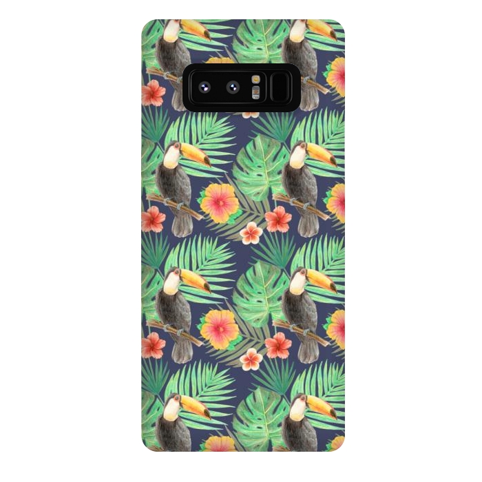 Galaxy Note 8 StrongFit toucan bird in a jungle by Alena Ganzhela