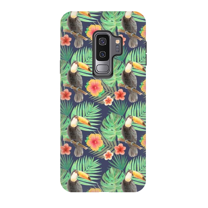 Galaxy S9 plus StrongFit toucan bird in a jungle by Alena Ganzhela