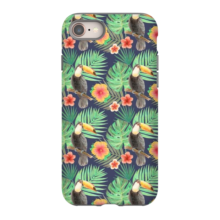 iPhone 8 StrongFit toucan bird in a jungle by Alena Ganzhela