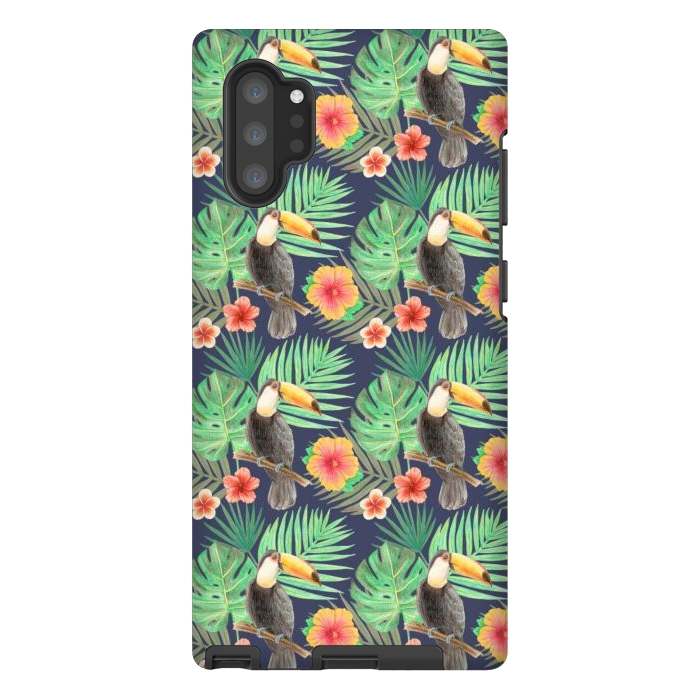 Galaxy Note 10 plus StrongFit toucan bird in a jungle by Alena Ganzhela