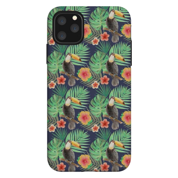 iPhone 11 Pro Max StrongFit toucan bird in a jungle by Alena Ganzhela