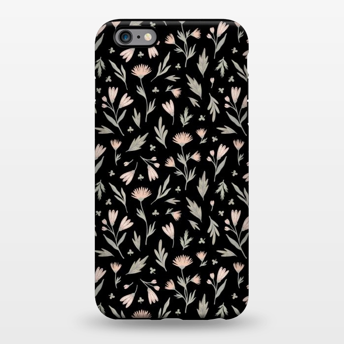 iPhone 6/6s plus StrongFit delicate flowers on a black by Alena Ganzhela