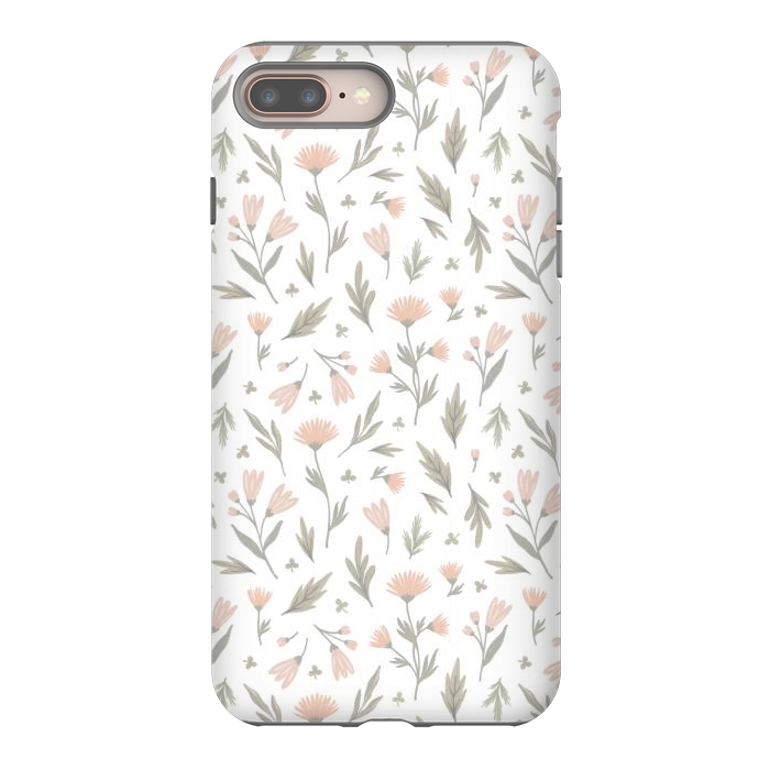 iPhone 7 plus StrongFit delicate flowers on a white by Alena Ganzhela