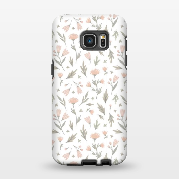 Galaxy S7 EDGE StrongFit delicate flowers on a white by Alena Ganzhela