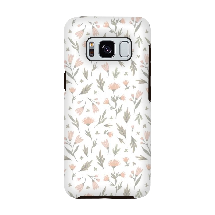 Galaxy S8 StrongFit delicate flowers on a white by Alena Ganzhela
