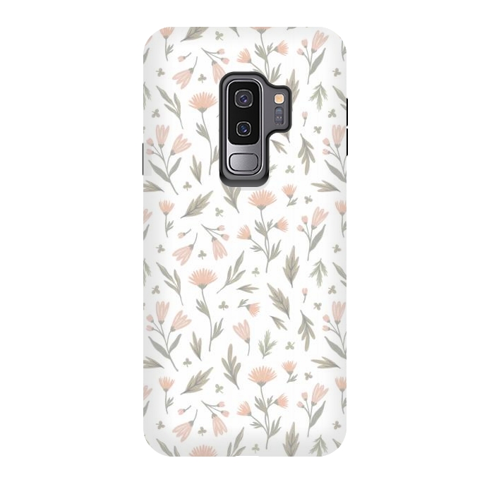 Galaxy S9 plus StrongFit delicate flowers on a white by Alena Ganzhela