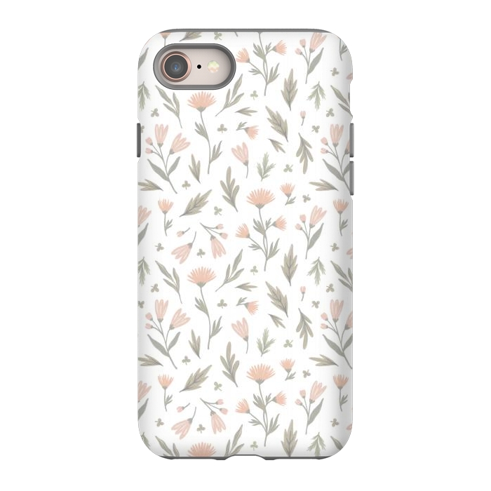 iPhone 8 StrongFit delicate flowers on a white by Alena Ganzhela