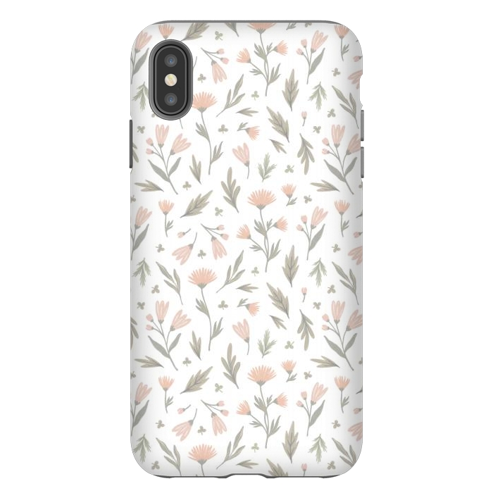 iPhone Xs Max StrongFit delicate flowers on a white by Alena Ganzhela