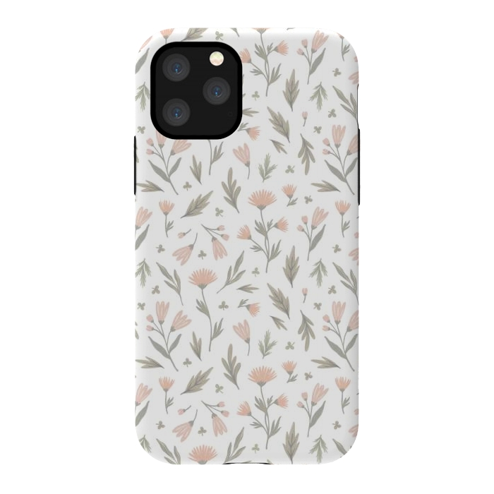 iPhone 11 Pro StrongFit delicate flowers on a white by Alena Ganzhela