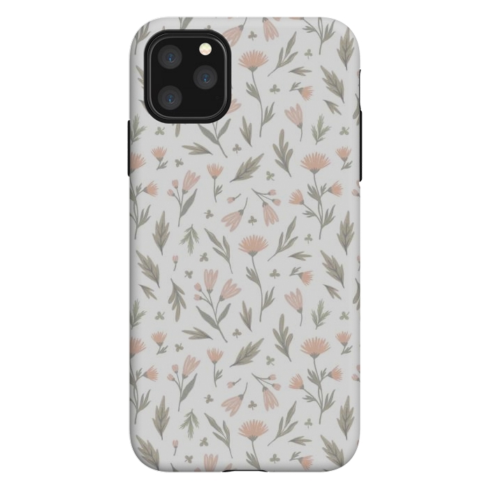 iPhone 11 Pro Max StrongFit delicate flowers on a white by Alena Ganzhela