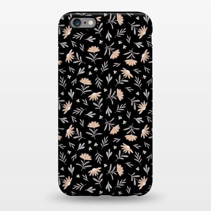 iPhone 6/6s plus StrongFit Beige flowers on a black by Alena Ganzhela