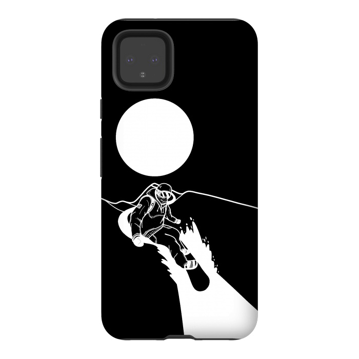 Pixel 4XL StrongFit The snowboarder by Steve Wade (Swade)