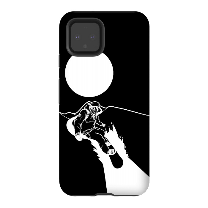 Pixel 4 StrongFit The snowboarder by Steve Wade (Swade)