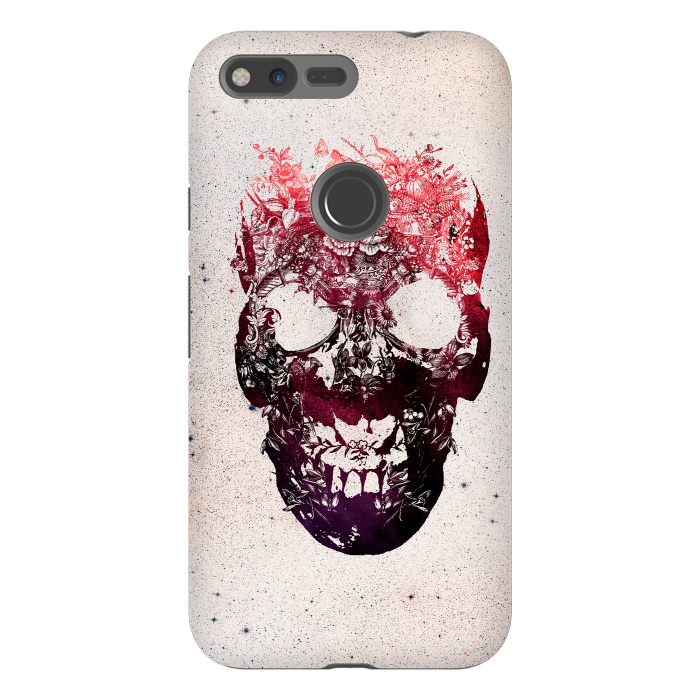 Pixel XL StrongFit Floral Skull by Ali Gulec