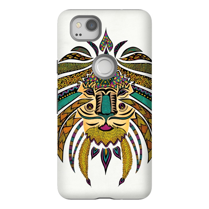 Pixel 2 StrongFit Emperor Tribal Lion by Pom Graphic Design