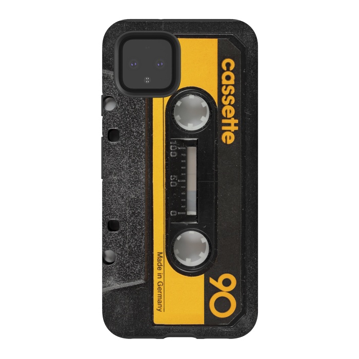 Pixel 4 StrongFit CASSETTE YELLOW by Diego Tirigall