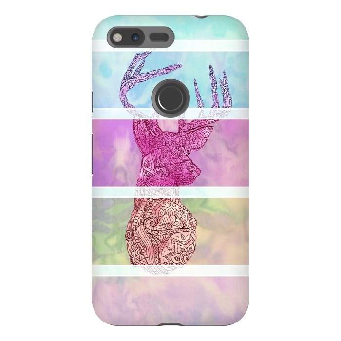 Pixel XL StrongFit Deer Vintage Stripes Paisley Photo by Girly Trend