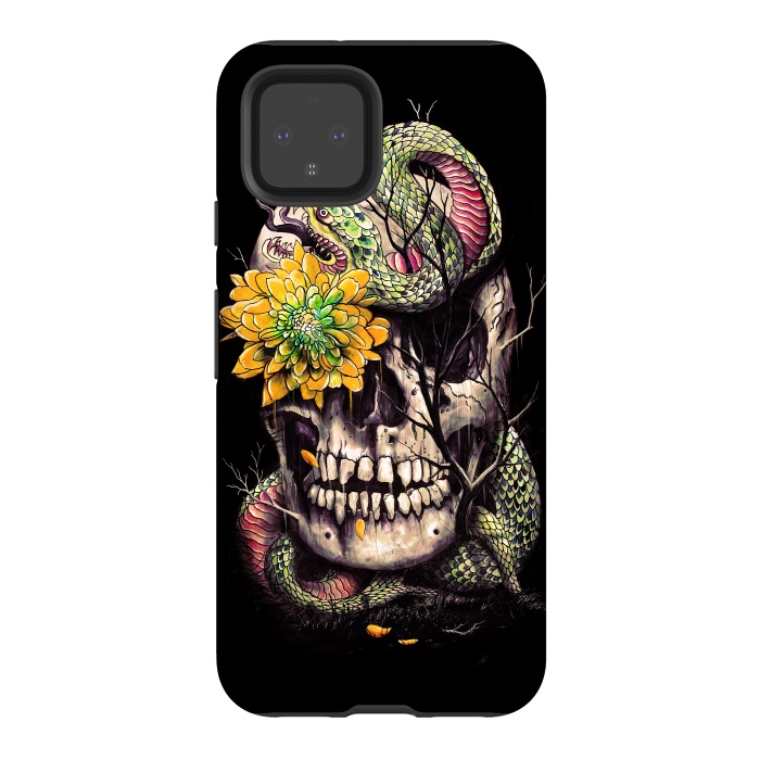 Pixel 4 StrongFit Snake and Skull by Nicebleed
