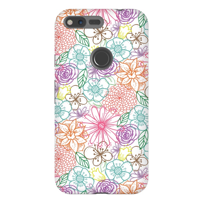 Pixel XL StrongFit Bright Floral by TracyLucy Designs