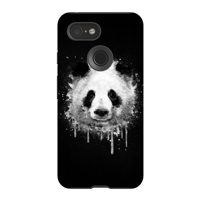 Pixel 3 StrongFit Panda Portrait in Black White by Philipp Rietz