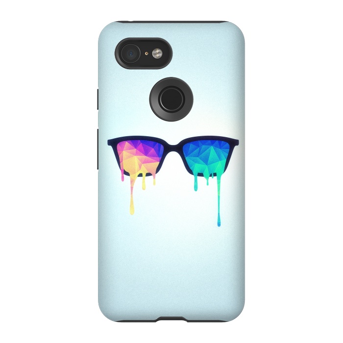 Pixel 3 StrongFit Psychedelic Nerd Glasses with Melting lsdtrippy by Philipp Rietz