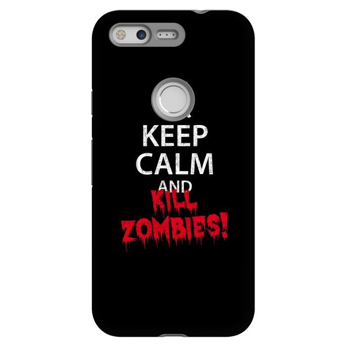 Pixel StrongFit Keep calm and kill zombies by Mitxel Gonzalez