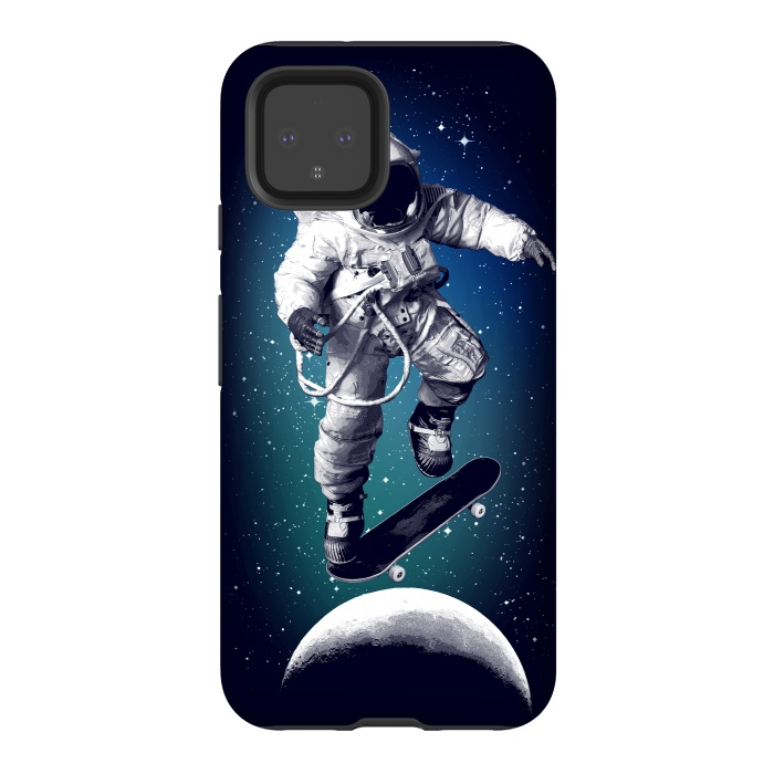 Pixel 4 StrongFit Skateboarding astronaut by Mitxel Gonzalez