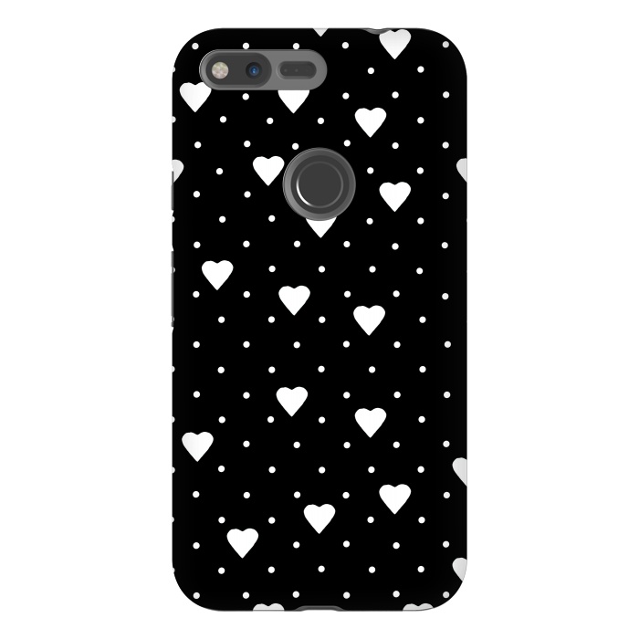 Pixel XL StrongFit Pin Point Hearts White by Project M