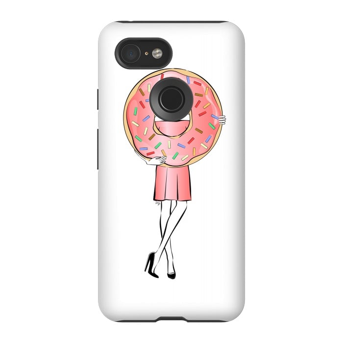 Pixel 3 StrongFit Donut Girl by Martina